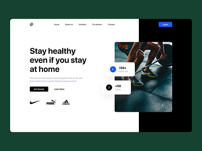 Fitness Landing Page design fitness graphic design hero landing page ui ux