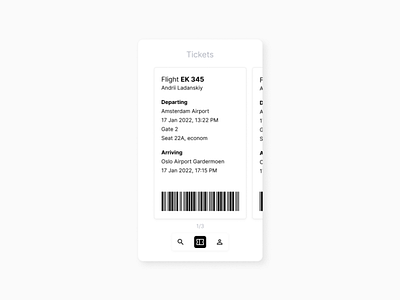 Airplane Boarding Pass Mobile App airplane app boarding dailyui mobile pass ticket ui ux