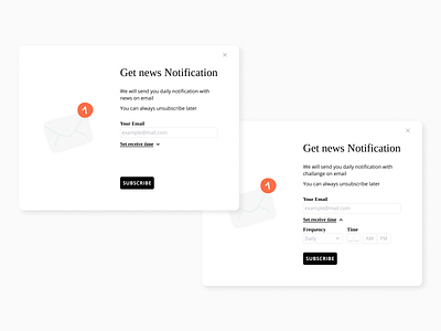 Subscribe Popup UI Desktop dailyui notification popup ui ux