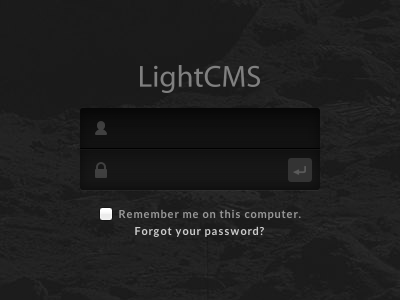 Login Screen dark lightcms login