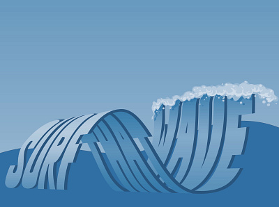 Surf that wave design illustration typography vector