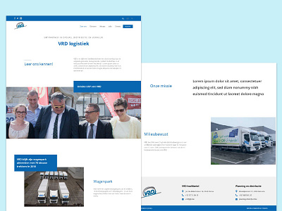 Vrd About-page design logistics transport ui ux web webdesign