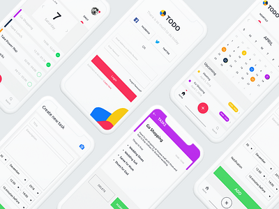 To-do iOS App Screens app clean design iphone x minimal mockup task to do ui ux