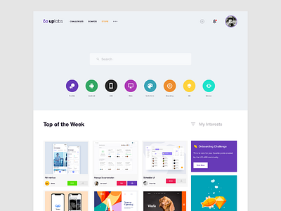 Uplabs HomePage Redesigned clean design dribbble landing minimal page ui ux website