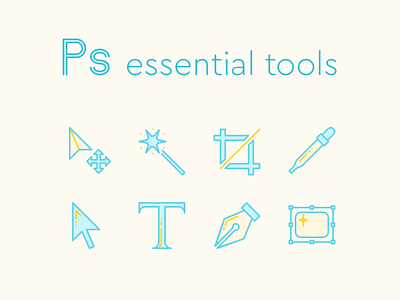 Essential Photoshop Tools Icons