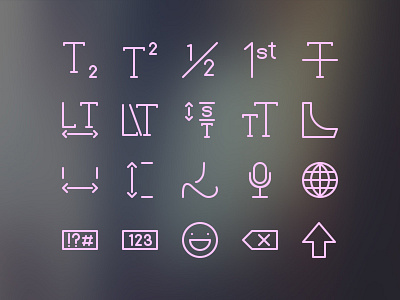 Typography and Keyboard Icons kerning keyboard ordinals serif symbols typography