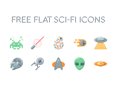 Sci-Fi Icons comet lasers millneium falcon starfleet