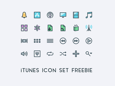 iTunes Icon Set apple ipod itunes movies mp3 music player podcast