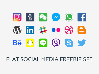 Social Media Icons behance facebook google hangouts instagram messenger skype snapchat social media twitter whatsapp