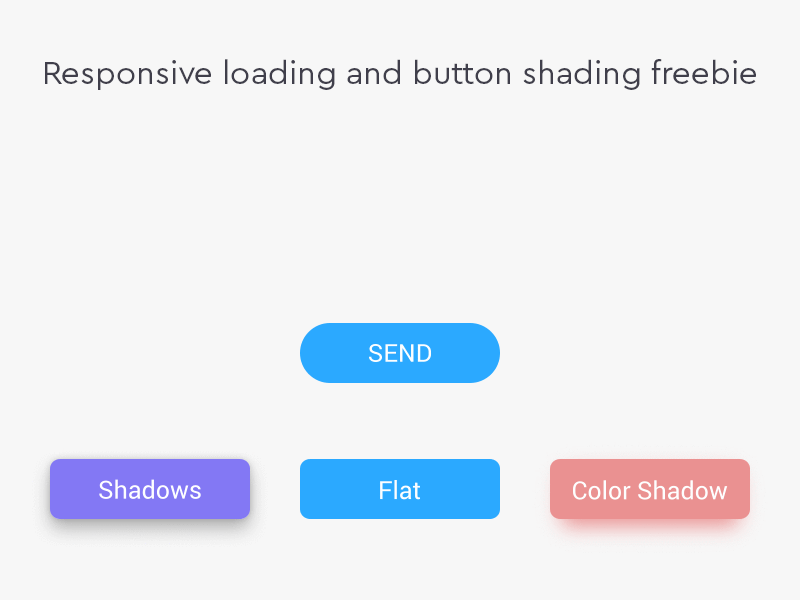 Responsive loading and Button shading animation buttons gif loading material motion shadow