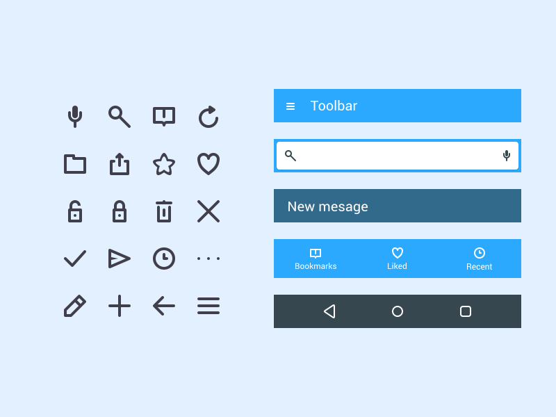 App Icons and Bars UI kit by Roxana C. | Dribbble | Dribbble