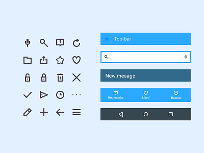App Icons and Bars UI kit