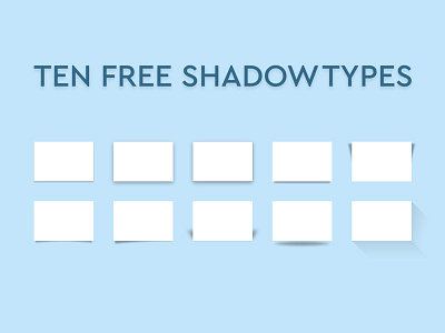 Ten Shadow Types Set light lighting material object paper shadows surfaces