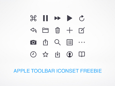 Apple Toolbar Icons apple device interface ipad iphone tab bar toolbar ui