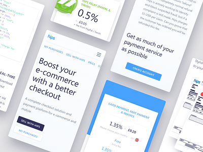 Hips - Mobile pages app branding design e commerce flat ios iphonex payment type ui ux vector website