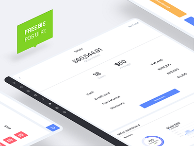 POS UI Isometric app color dashboard download freebie ipad pro isometric retail sale sketch stats tablet ui ux