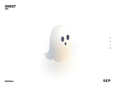 Spooky Ghost Character 3d art creepy dead emoji emote ghost gradient halloween icon iconography illustration isometric october offwhite scary spirit spooky vector white