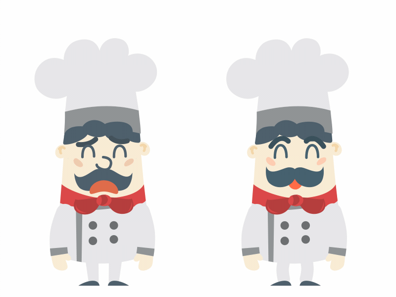 Chef animations for a rating app 2d aftereffetcs animation flat illustration lottie motion vector