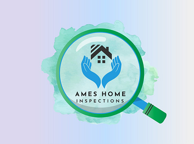 Ames Home Inspections branding design feminine graphic design hand drawn illustration logo logo design typography watercolor