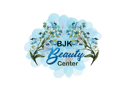 BJK Beauty Center beauty logo boho branding design feminine graphic design hand drawn illustration logo logo design luxury signature typography vector watercolor