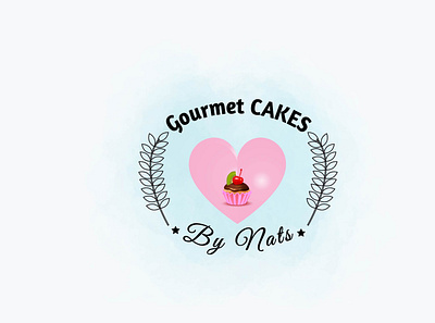 Gourmet Cakes bakery logo branding design feminine graphic design illustration logo logo design typography vector