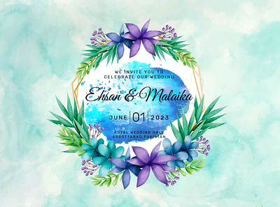 Wedding card branding business card design feminine graphic design illustration logo design typography vector wedding card