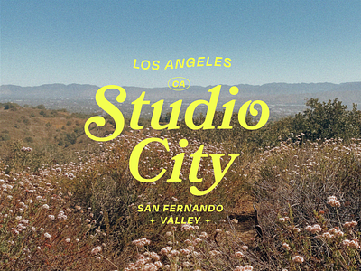 Studio City 🌞 bookmania cali california la landscape los angeles nature retro san fernando valley studio city typography valley view