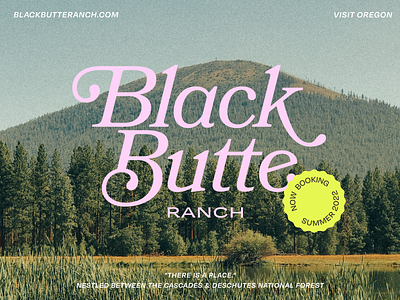 🌲 Black Butte Ranch, Oregon 🌲 70s groovy nature oregon outdoors retro typography vacation