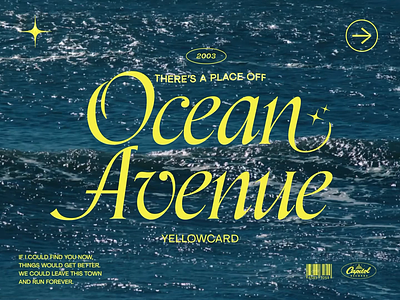 🌊 Ocean Avenue, Yellowcard album art lyrics music ocean avenue pop punk song typography waves yellowcard