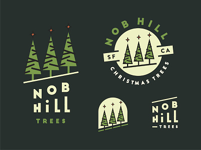 Nob Hill Christmas Tree Lot - 2 christmas christmas logo christmas tree christmas trees nob hill nob hill trees pine tree tree logo trees