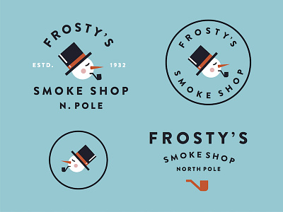 Frosty's Smoke Shop christmas frosty holiday north pole pipe smoke smoke shop snow snowman