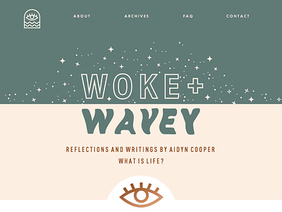 Woke + Wavey blog design blog blog design cosmic space spacey stars wanderlust wavey woke wokeandwavey