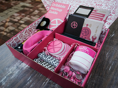 The new Dribbble Meetup kits are here! box community dribbble dribbblemeetup meetup meetups swag