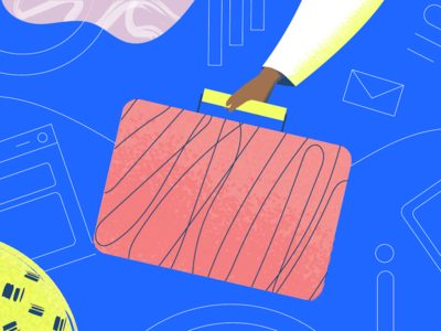Blog illustration blog briefcase courstide employee hiring patterns recruit senior designer texture