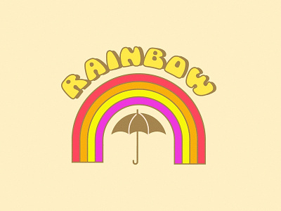 Rainbow - Kacey Musgraves 🌈🎶 70s groovy illustration kaceymusgraves lyrics music rain rainbow rainbows rainy retro song spaceykacey umbrella weather