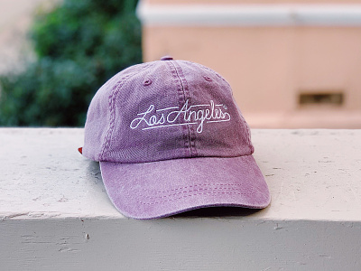 The LA Dad-Hat 🧢 💟 🌞 apparel baseball cap basketball california cap dad hat embroidery hat lakers lettering los angeles los angeles lakers merch socal typography