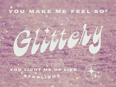 ✨Glittery✨ 70s glitter groovy kacey musgraves lettering lyrics retro spacey sparkles twinkle typography