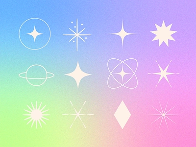 ✨Twinkling Icons✨ cosmic gradient icon set icons outerspace space spacey stars twinkle