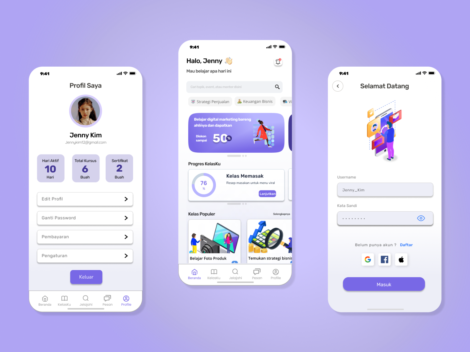 Online Course Mobile App Exploration by Imelda Fransisca on Dribbble