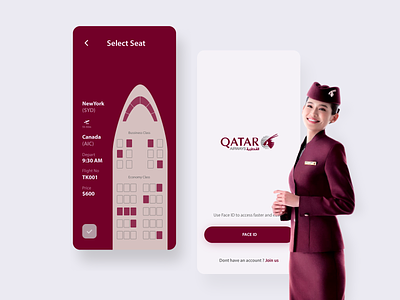 Flight Pass UI aftereffects airplane airways animation dribbble flat hello interaction minimal qatar ui uiux userinterface