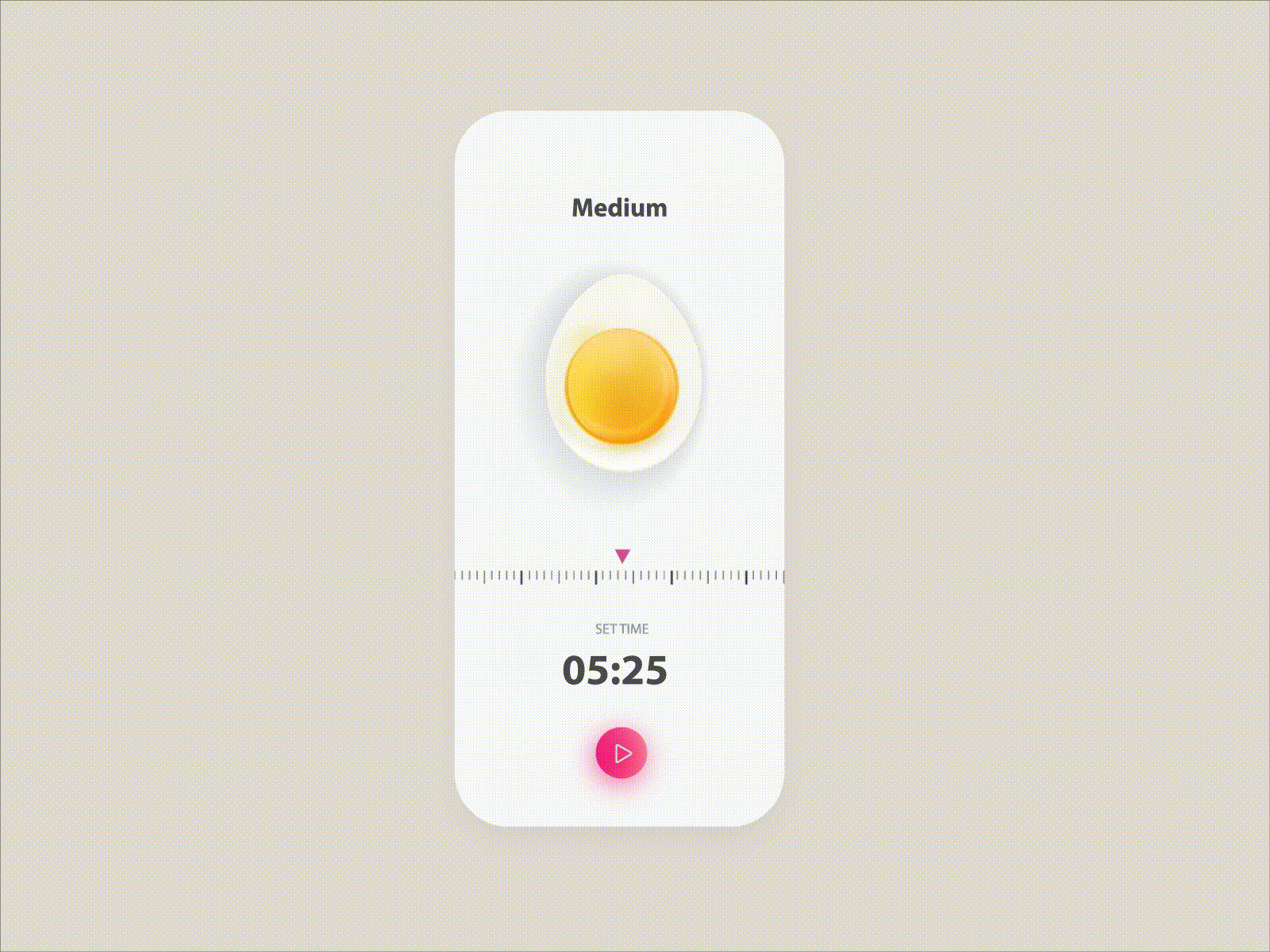 Egg Timer 2d 3d aftereffects animation app design dribbble egg hello interaction interface minimal timer xd design