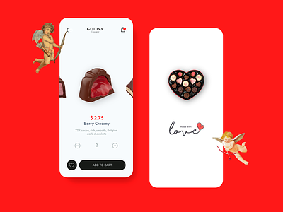 Valentine Chocolate app 2d 2danimation 3d adobexd aftereffects animation app box chocolate design dribbble figmadesign flat gift hello invisionapp minimal ui ux valentine day
