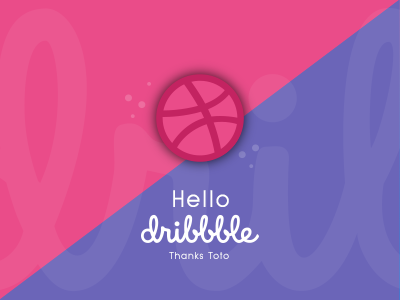 Hello dribbble ball debut dribbble hello