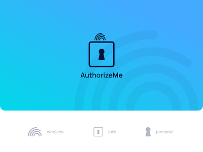 AuthorizeMe branding icon lock logo logo design security wireless