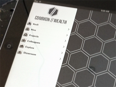 Common // Wealth on iPad app ipad prototype