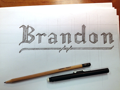 Hand Lettering - First Attempt blackletter commonpencil old english