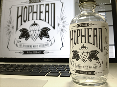 Hophead Test Print aftershave hophead hops