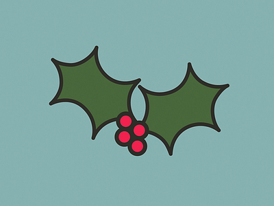 "Oh by gosh, by golly..." bold christmas gocco holly