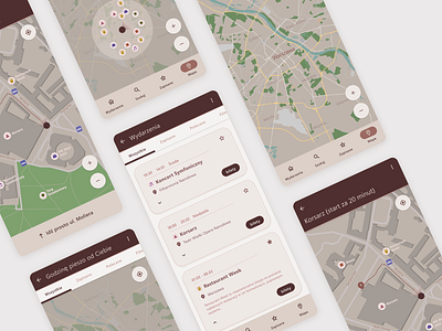 Nearby events app design