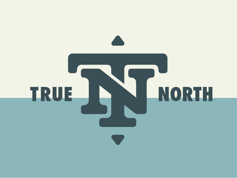 True North Logo explore logo north true north typography